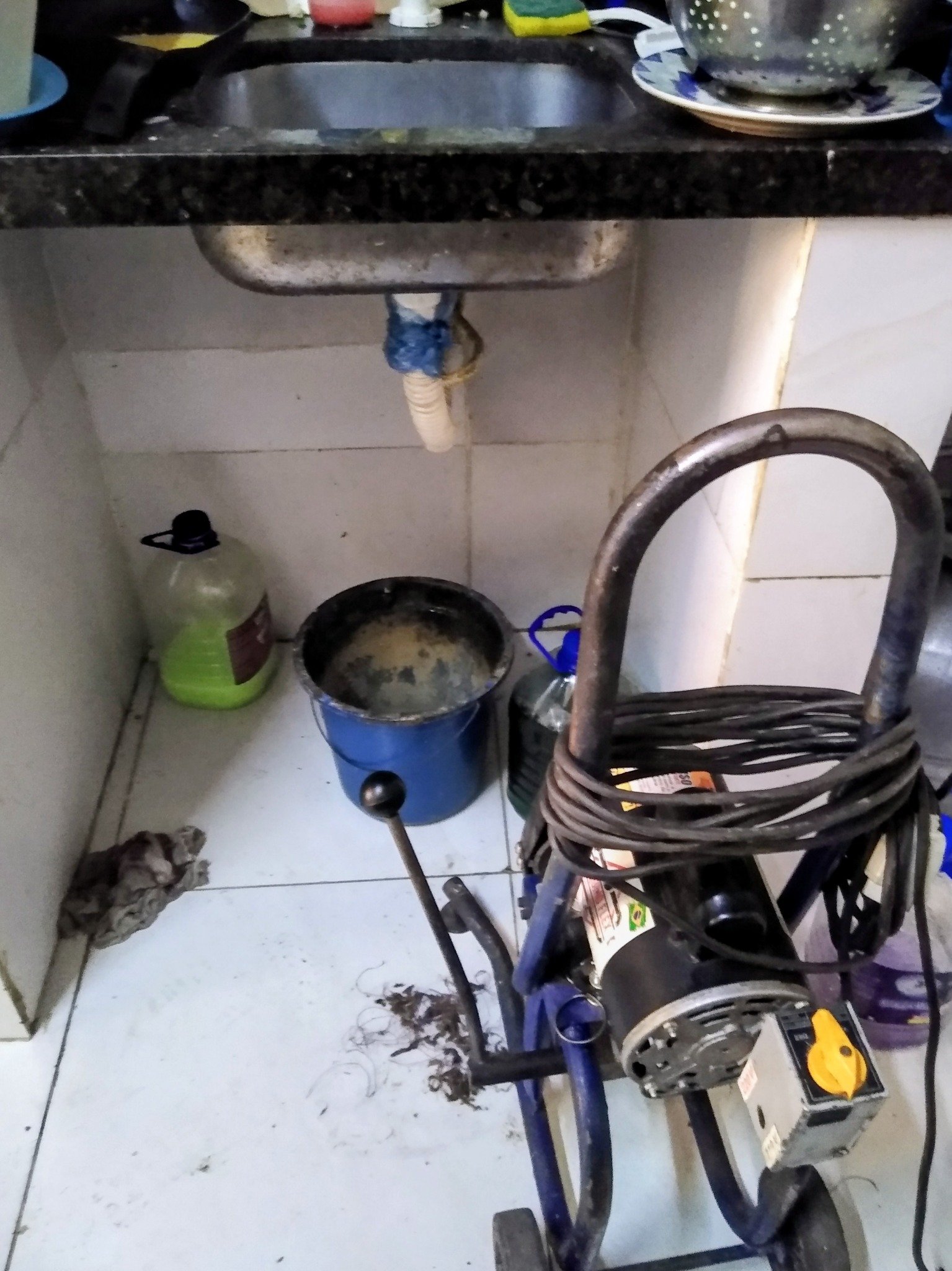 Equipamento utilizado em serviço de desentupimento